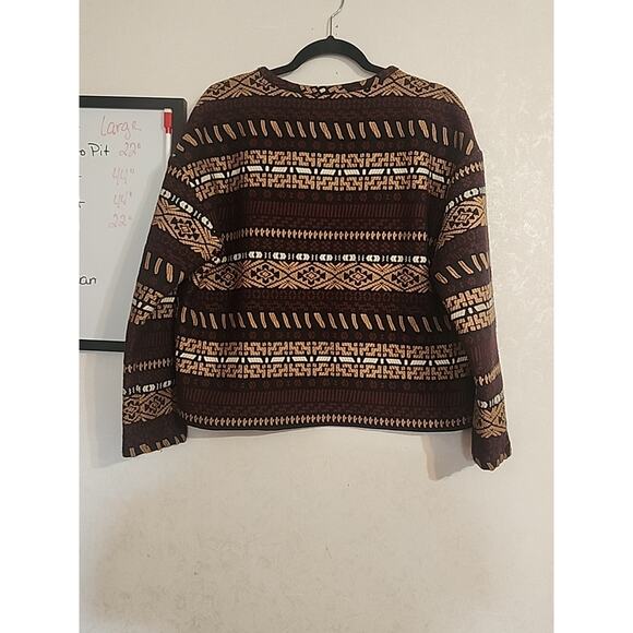 Zara Women Top L Geometric Cropped Aztec Y2K Southwestern Embroidered - Picture 7 of 7